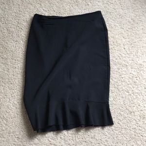 Black ruffle skirt